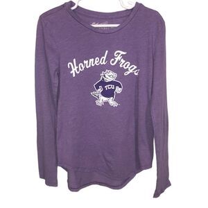 Kid's Retro Brand TCU Horned Frogs Long Sleeve T-Shirt